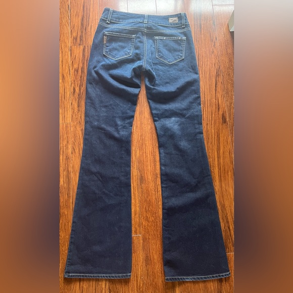 Paige H.H. Boot Cut Dark Blue Mid Rise Stretch Denim Jeans Size 26 - Picture 2 of 9